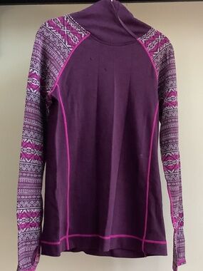 DAKINI 100% Wool Hoodie with Thumbholes Purple/Pink/Gray Size L *Project*